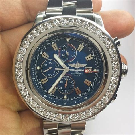 fake breitling watches iced out|copy breitling colt chronograph watch.